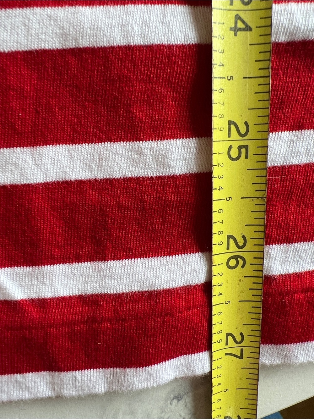 Polo by Ralph Lauren Red & White Striped Short Sleeve Crew Tee (Unisex) - Picture 8 of 9